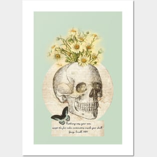 Blooming skull Posters and Art